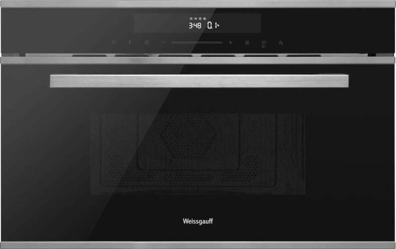 Встраиваемая микроволновая печь WEISSGAUFF Premium BMWO-349 DBSX Touch, 34л, 900Вт, черный [430203]
